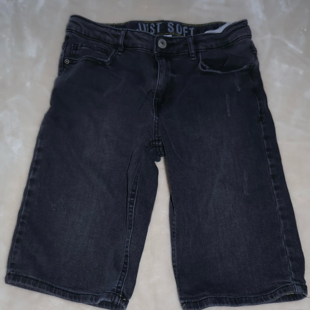 Zara Kids black jean shorts size 13/14